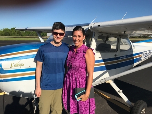 Photo of a young person taking flight training in East Texas