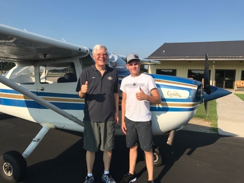 Photo of a flight student at flight training around Canton Texas
