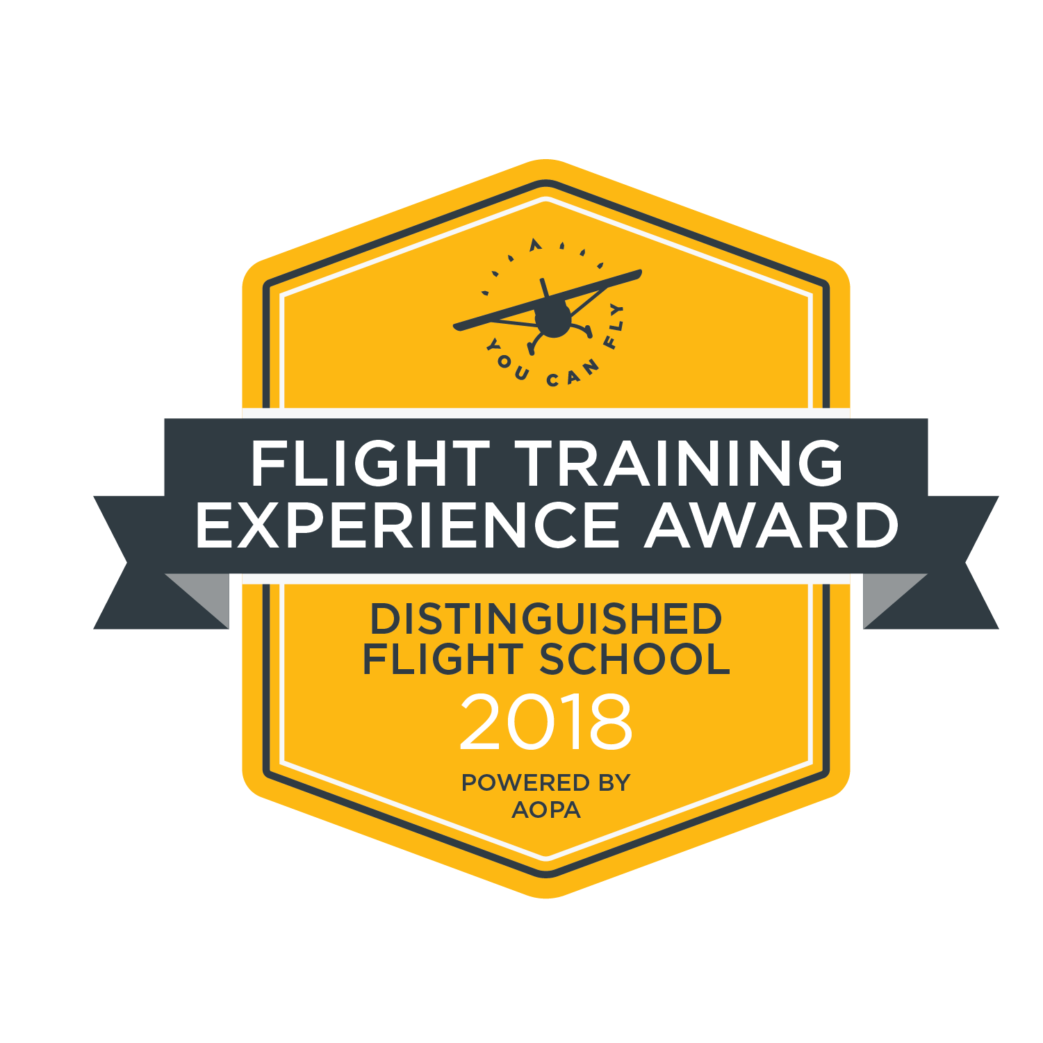 AOPA Awarded Code 1 Flight Training "Distinguished Flight School " for 2019